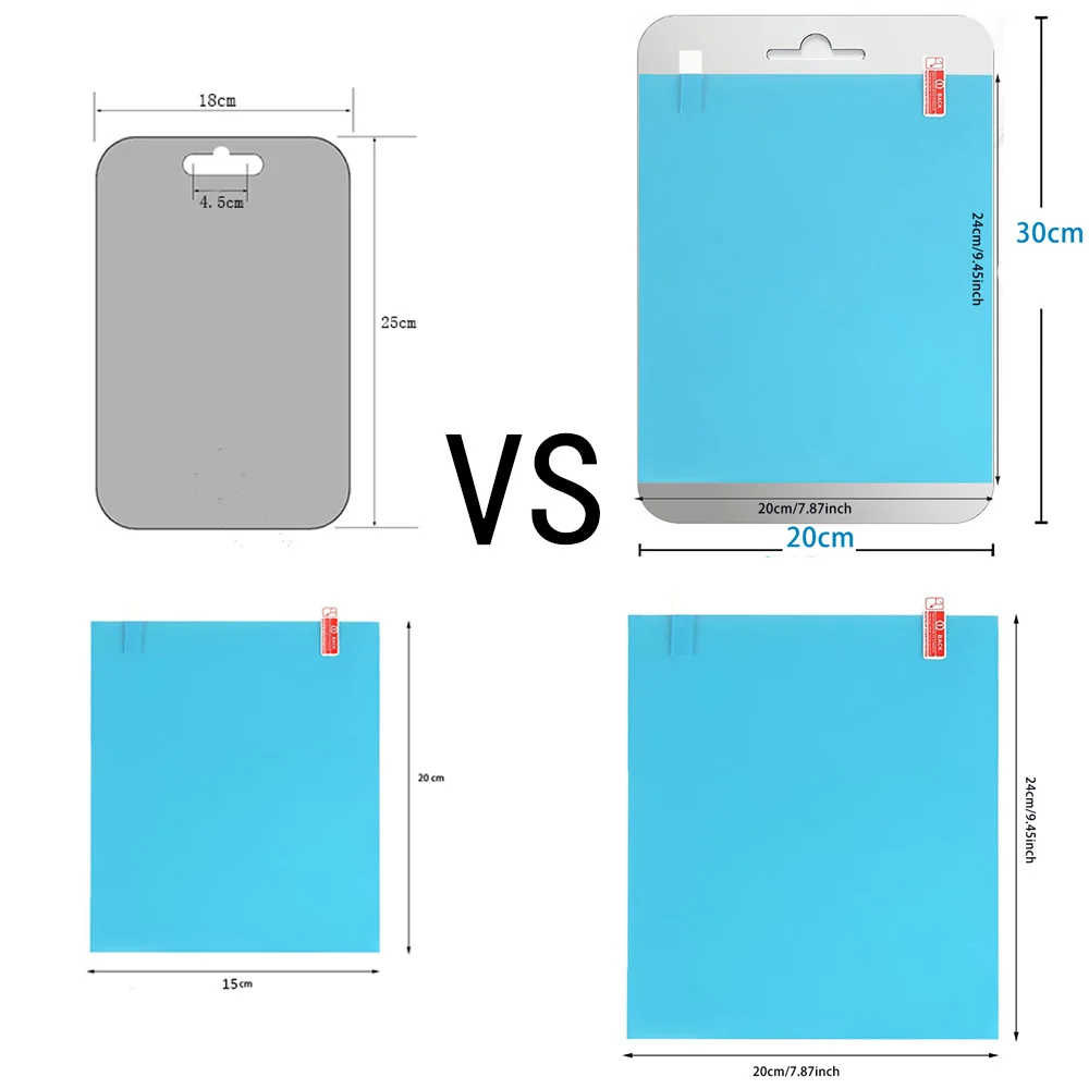 30cm 대형 사이즈 깨지지 않는 김서림 방지 여행용 면도 거울 휴대용 아크릴 안티포그 욕실 도구 여행용