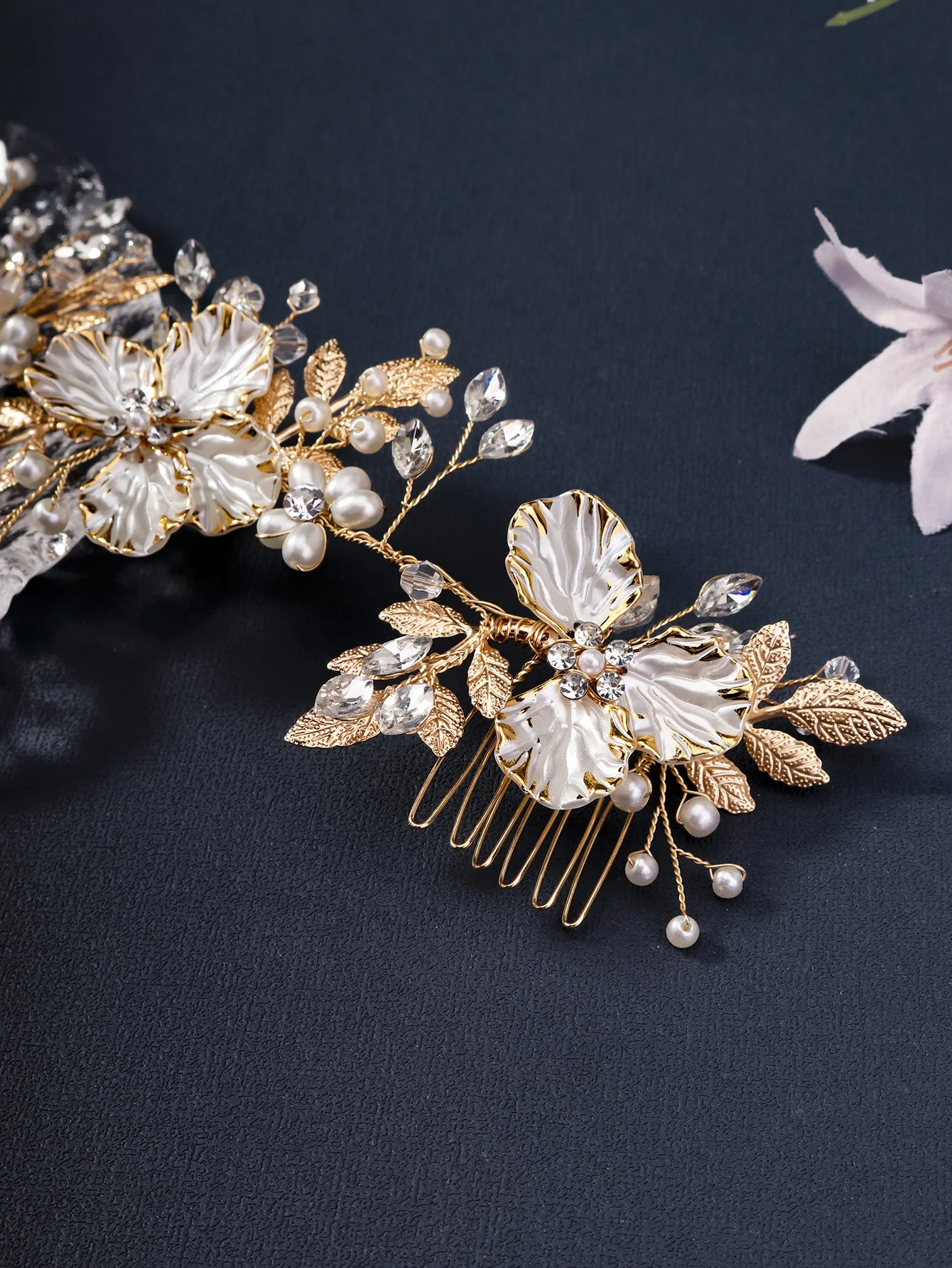 Handmade Rhinestone and Metal Headpiece Jewelry Rhinestone Head Jewelry main image 2