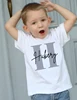 Personalised Initial Boys T-shirt Custom Boy Name Clothes Summer Short Sleeve Tops Letter Print Kids Tees Casual Toddler Outfits 1