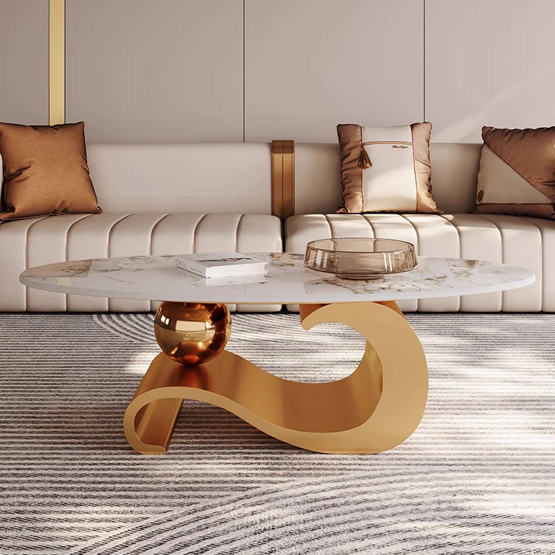 

Dinning Vanity Center Table Living Room Luxury Books Gold Modern Coffee Table Gold Hallway Vanity Meuble Salon Italian Furniture