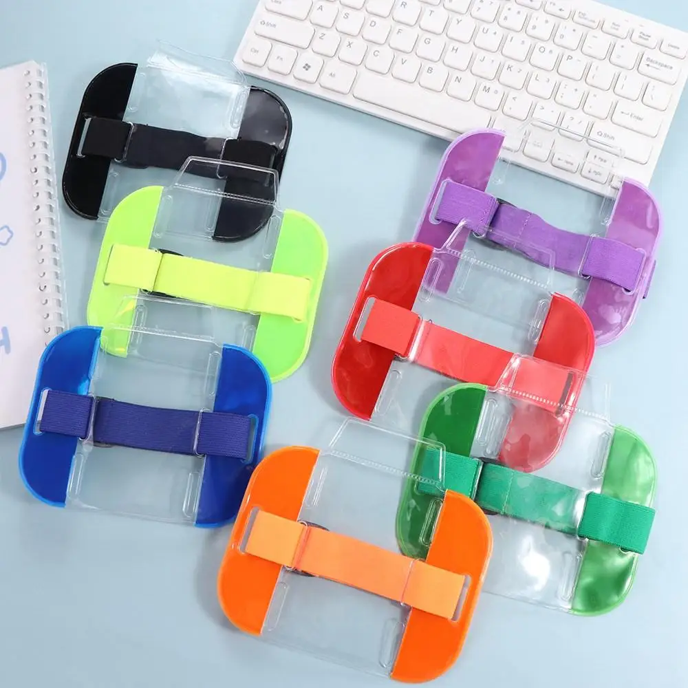 Arm Elastic Band Bag Wallet Card Holder Credit Card Case ID Badge Holder Photo Armband Transparent Elastic Arm Band Casual Men Women