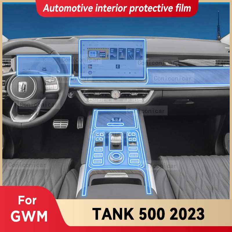 

For Great Wall WEY TANK 500 2023 Car Interior Gearbox Panel Dashboard Center console Anti-Scratch Protective Film Accessories