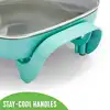 Nonstick Square Electric Skillet with Glass Lid, 12 Inches, Teal 4
