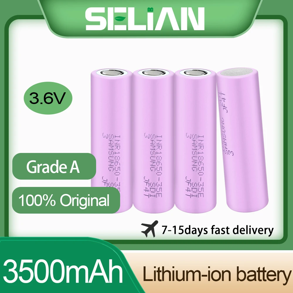 

18650 35E 3500mAh Flat Top li-ion 3.7 Rechargeable Battery High Power Discharge Chargeable Battery for DIY Power Tool