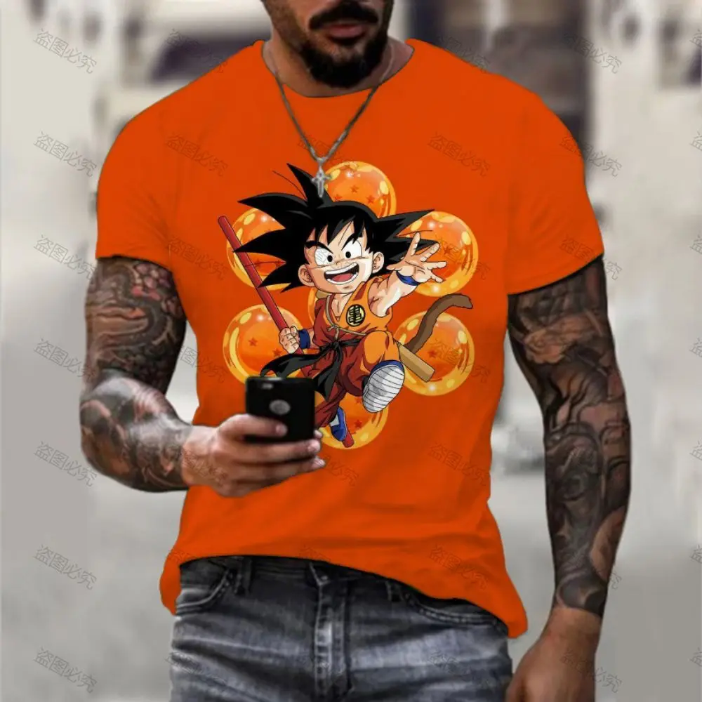 Anual Collar Sacrificio Anime Dragon Ball Z Tops Printed T-shirt Trend Tshirt Children's Goku  T-shirts Men's Clothes Harajuku Style Gym Essentials 2023 - AliExpress