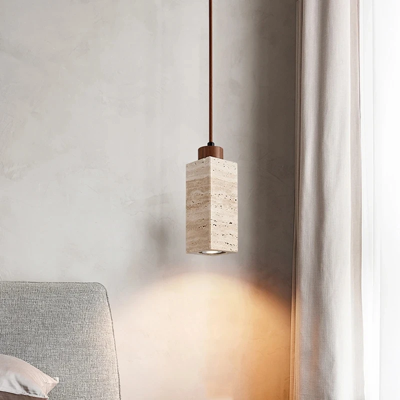 Populaire Nieuwe Stijl Wabi Sabi Gele Steen Decoratieve Hanglamp Nordic Warm Familierestaurant Led Set Droplight