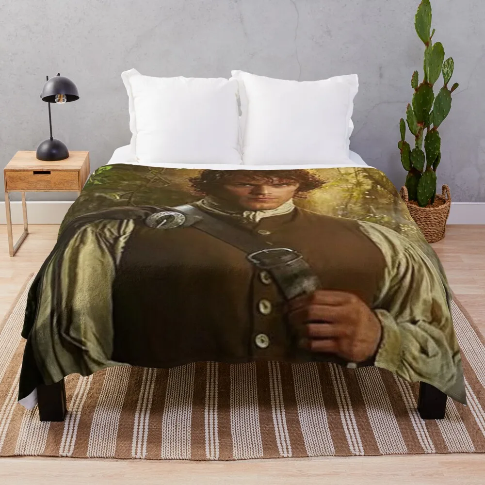 

Sam Heughan Throw Blanket cosplay anime Polar blanket