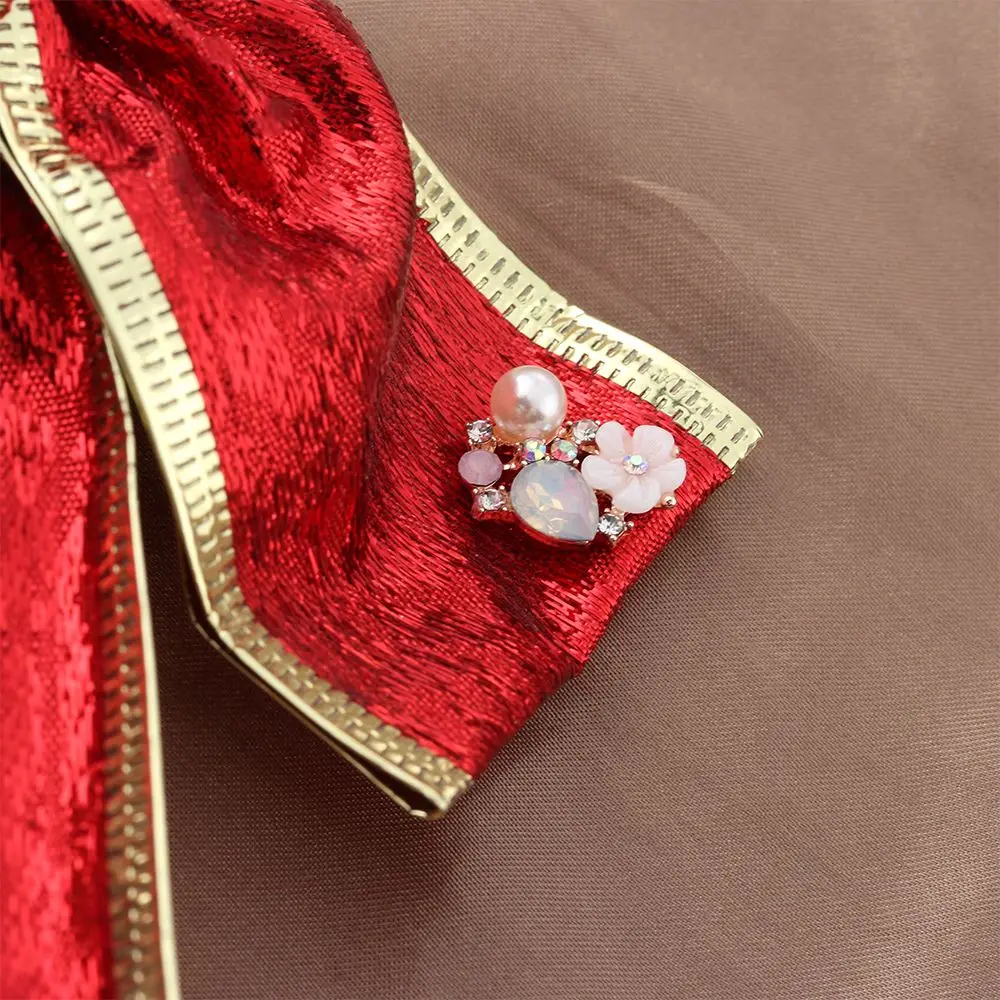 Garment Buckle Flower Rhinestone Pearl Button 9