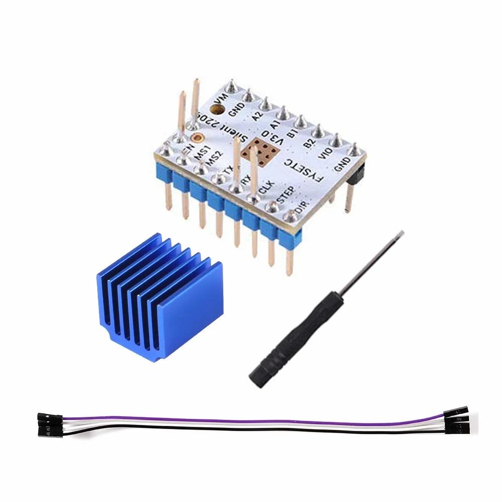 Stepper Motor Driver 5Pcs TMC2209 V3.0 for 3D Printer Reprap Ramps1.4 MKS Gen heatsink Microsteps Current 2.8A Peak