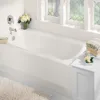 Procelain-Enameled Steel 60-In X 32-In Alcove Bathtub with Left Hand Drain, 50-60 gal, White 1