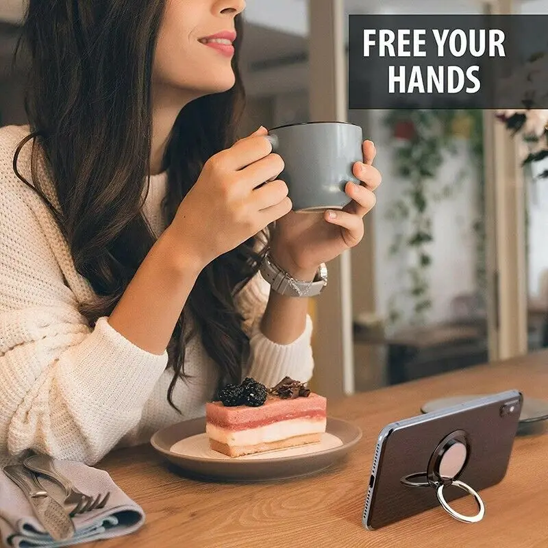 Phone Ring Holder Phone Ring Holder Desktop Universal Ultra-thin Rotatable Metal Iphone Xiaomi Huawei Stand Smartphone Finger Grip