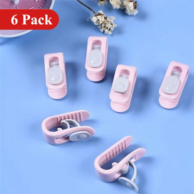6Pcs/set Non slip Anti running Duvet Quilt Blanket Clips Plastic