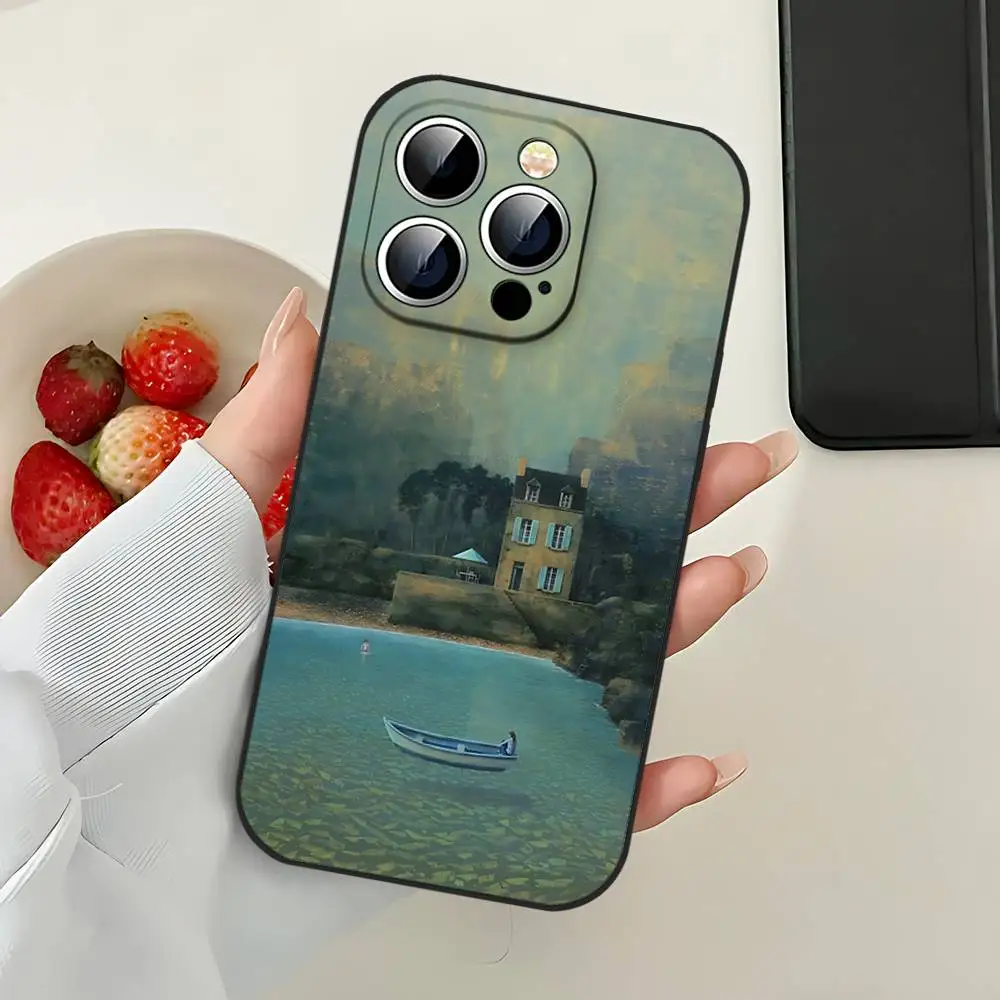 Van Gogh Monet Oil Painting Black Phone Case