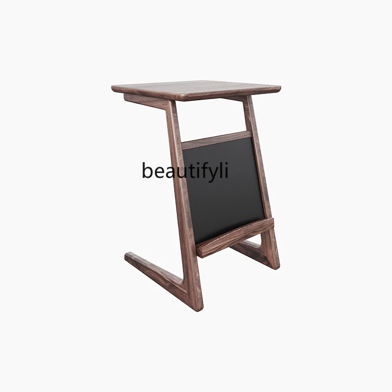 

Solid Wood Mini Side Table Corner Table Movable Bedside Side Table Sofa and Tea Table Side Cabinet Table Minimalist Art