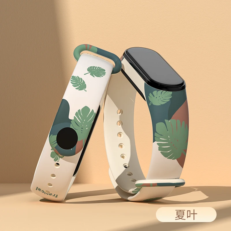 ตัวเลือกสินค้า สายนาฬิกา15มม. สำหรับ Xiaomi Mi band 7 6 5 4 3สายรัดข้อมือซิลิโคนสายรัดข้อมือ miband 3 4 band6 band7 smartwatch accesso