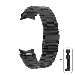 Elegant Titanium Stainless Steel Strap - No Gaps Design Wristband - Galaxy Watch 6 44mm (0559 Black)