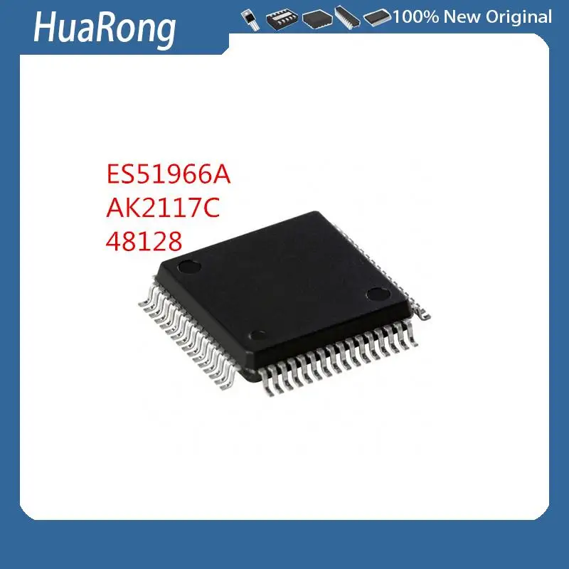 

2 шт./партия, ES51966A QFP64 ADC AK2117C 48128