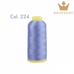 Premium Polyester Embroidery Thread - 5000m, Vibrant Assortment (224 Vista Blue)