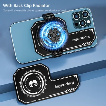 Radiatore per telefono cellulare Espend Raffreddamento Adesivi per dispositivi di raffreddamento del gioco Dispositivo di raffreddamento a semiconduttore Adesivo radiante magnetico/clip posteriore per telefono cellulare