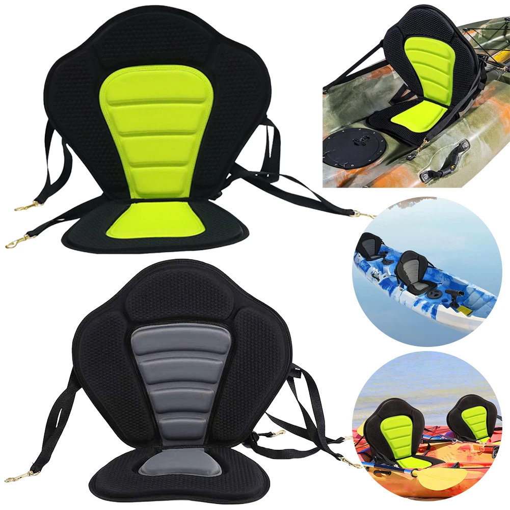 Kayak Seat Paddle Board Seat Adjustable Kayak Seat Padded Canoe Backrest Detachable Storage Bag for Kayaks Rowboats Fishing Boats