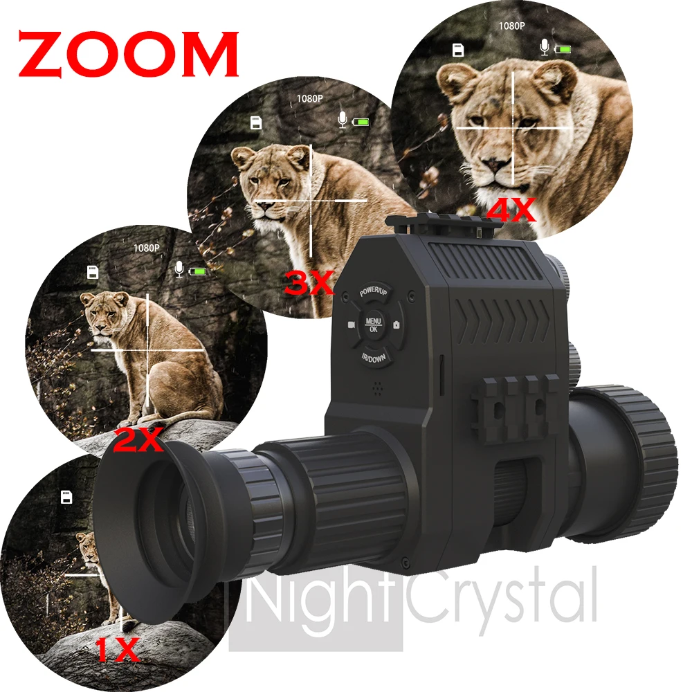Megoarei NK007 Plus 4B Night Vision Spotting Scopes Coyote Hunting Camera Thermal 850nm IR Infrared Optics Sight Attachement spotting scope optics equipment night vision hunting camera