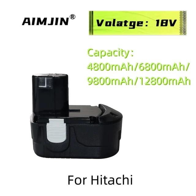 Replacement Tool Battery 18V 4.8/6.8/9.8/12.8Ah Suitable For Hitachi  BCL1815 BCL1830 BCL1840 - AliExpress