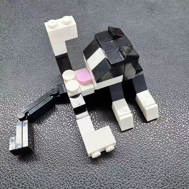 Animal Series 62Pcs MOC Bricks Cat Figires DIY Building Blocks thumbnail 6