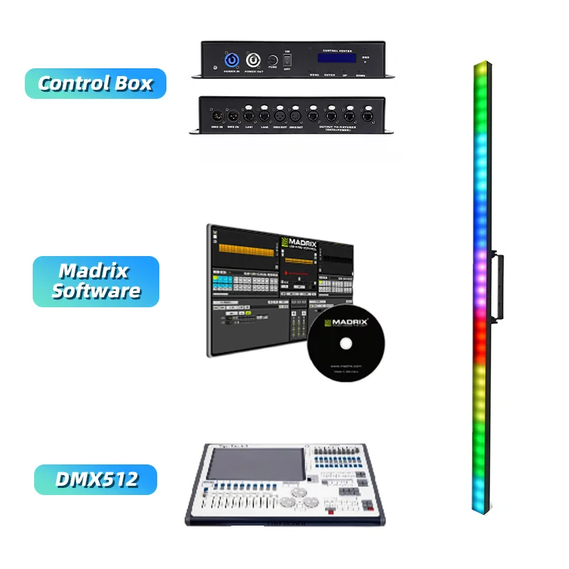 8 RGB LED full-color pixel light bar, stage effect, suitable for party bars, onl