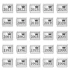Silvery Color Stainless Steel Hand Bangle Italian Charm Bracelet Crown Year of Birth Custom Module DIY Making For Men Women 1