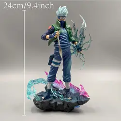 Anime Hatake Kakashi PVC Action Figure - 24cm Desktop Ornament and Room Decoration (Green)