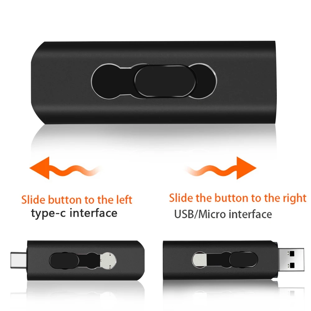 키 고속 USB 플래시 드라이브, OTG 펜 드라이브, 32GB USB 스틱, 펜드라이브 플래시 디스크, 안드로이드 PC, 자동차, TV용, USB C 128GB, 64GB