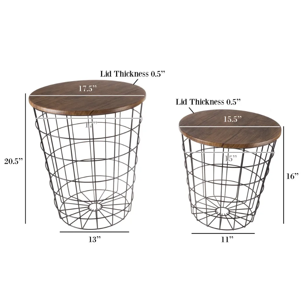 Lavish home nesting end tables with storage deals