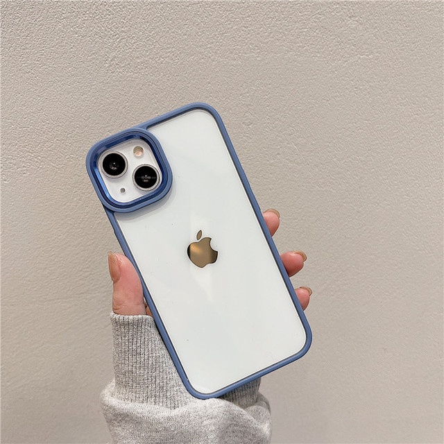 iPhone 13 Max Transparent Metallic Lens Camera Protection Case For iPhone 11 13 12 Pro Max Shockproof Bumper Cover Coque