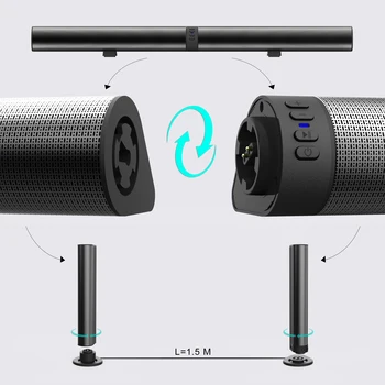 Home Theater 3D Stereo Surround Wireless Speaker Multi-Function Subwoofer Soundbar Support Foldable Split For TV/PC 6