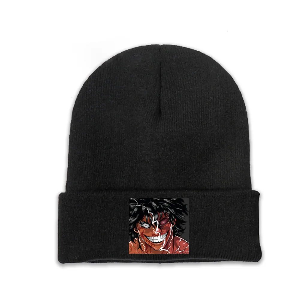 

Kengan Ashura Yamashita Kazuo Manga Skullies Beanies Caps The Evil Knitted Winter Warm Bonnet Hats Unisex Ski Cap