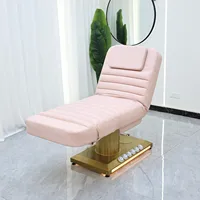 Lit de beauté électrique de luxe léger avec base dorée, lit de massage réglable pour salon de beauté, lit de massage thérapeutique pour SPA médical et esthétique 4
