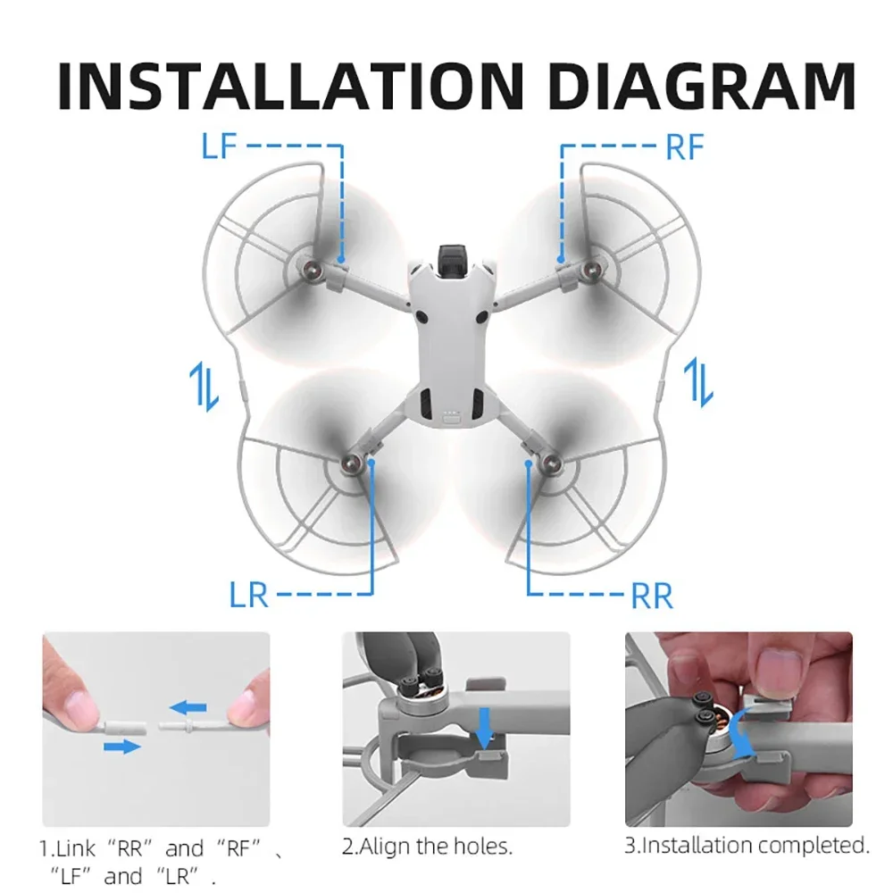BRDRC Propeller Guard Protector Prop Blades Protection Cover Propellers Props for DJI Mini 4 Pro Drone Propeller shell Accessory
