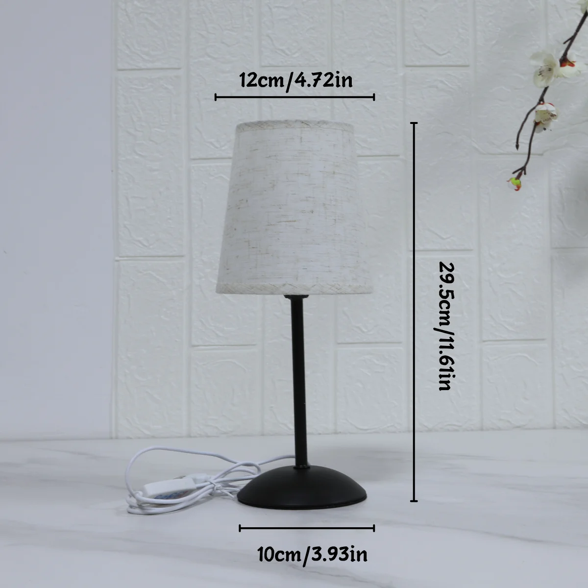 심플한 패브릭 USB 데스크 램프, 침실 침대 옆 램프, 서재 램프, 기숙사 LED 야간 조명, 분위기 장식 램프