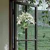 Green Plant Artificial Decor Stained Glass Lily of Valley Window Hanging ornaments sun Catchers holiday Gift For Plant Lover 5