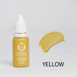 Vibrant 20 - Color Tattoo Ink Set for Professional Permanent Makeup and Microblading (Yellow)