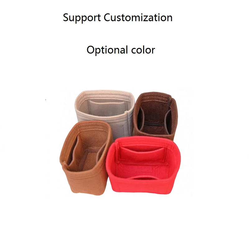 Fits For Nano Noe Bucket Bag Felt Cloth Insert Organizer Makeup Handbag Travel Inner Purse Cosmetic Toiletry Bags