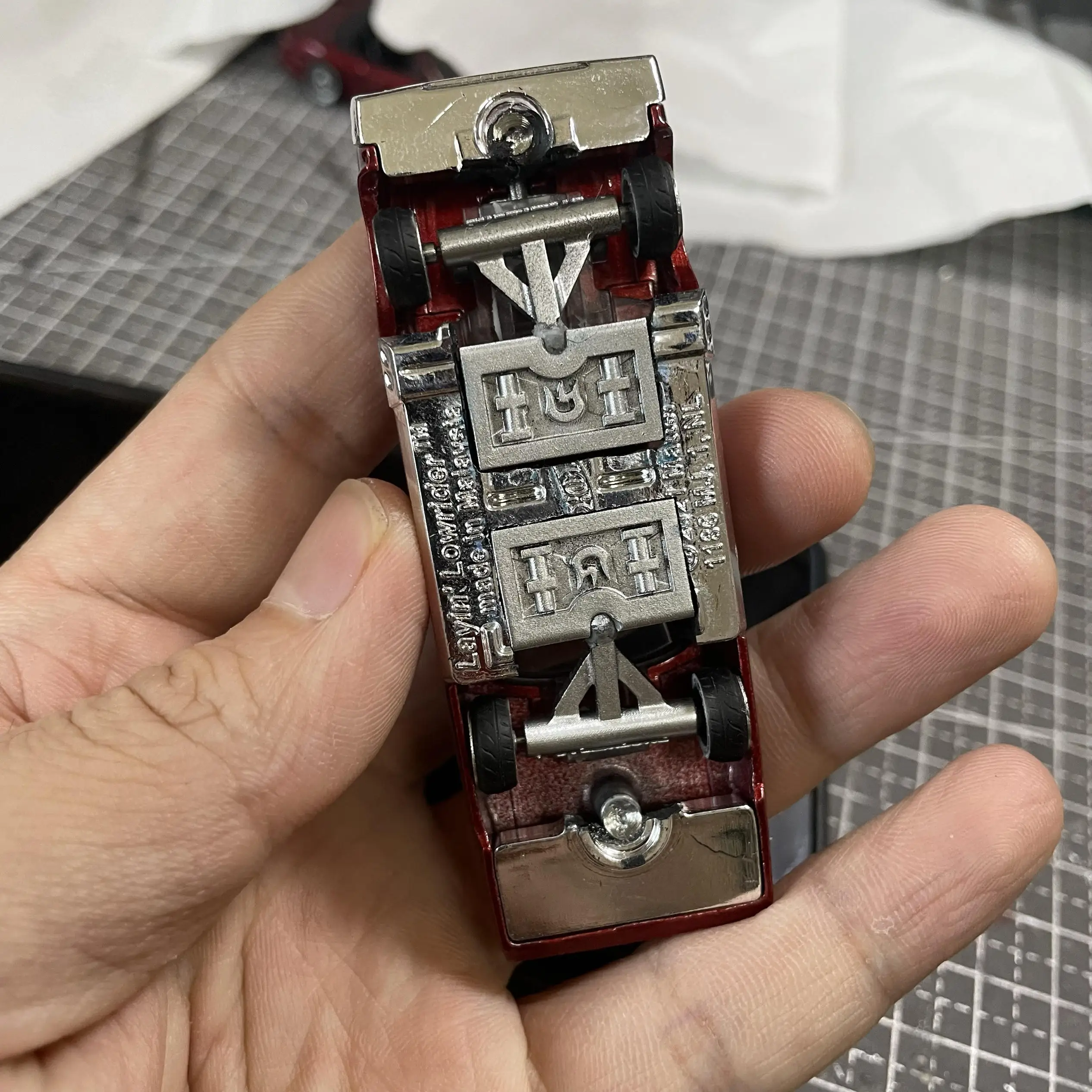 1/64 Car Model  Lowrider Jumping Car Bicycle Modification Parts 4