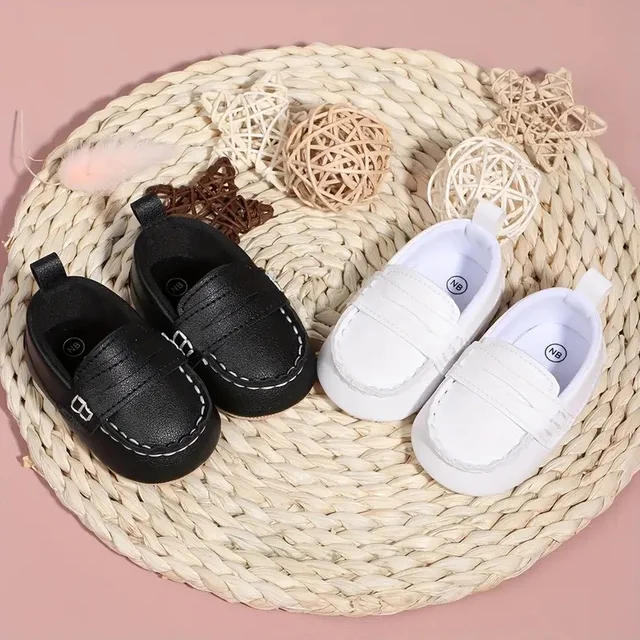 Casual Solid Color Slip On Low Top Loafer Shoes For Baby Boys Lightweight Comfortable Non Slip Flat Shoes For Indoor Outdoor 1