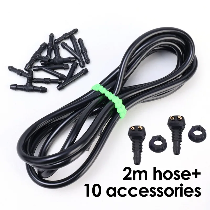 Hot Car Auto Windshield Washer Hose Wiper Blade Pipe Jet Spray Nozzle Water Fluid Tube Joiner Connector Replacement Kit 5