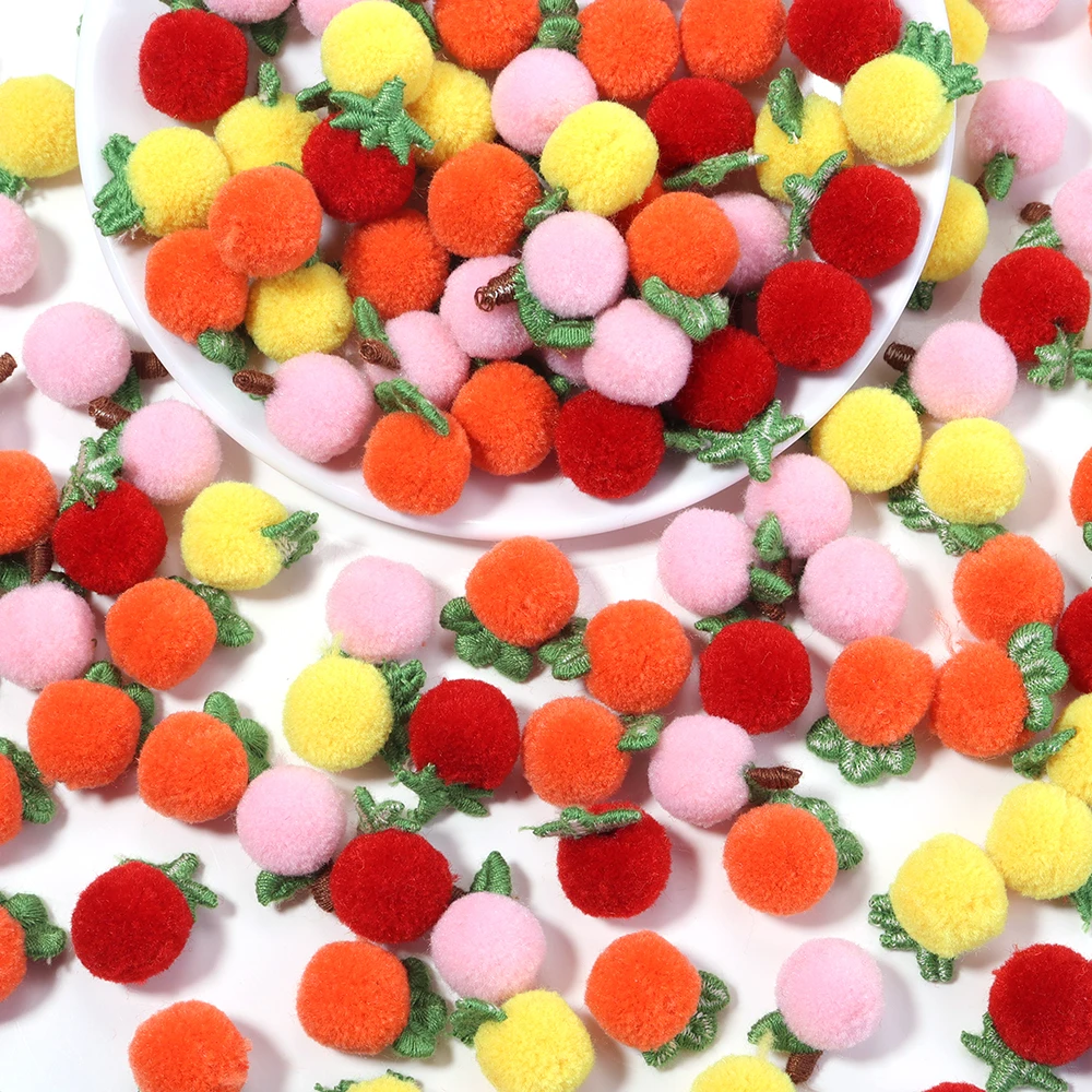 Vibrant 15mm Mixed Fluffy Pom Poms for Crafts and Home Decor