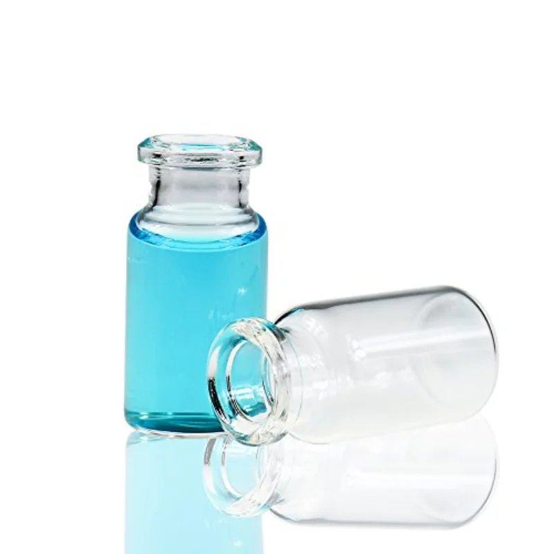 Borosilicate Glass Clear Flat Bottom Headspace Vial Beveled Finish 10ml Capacity Case of 100 glass reagent bottle chromatography consumables