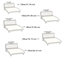 Leaves Jacquard Headboard Cover Luxury Soft Short Plush Bed Head Cover All-inclusive Bedside Protector Cover Slipcovers Bedroom 2