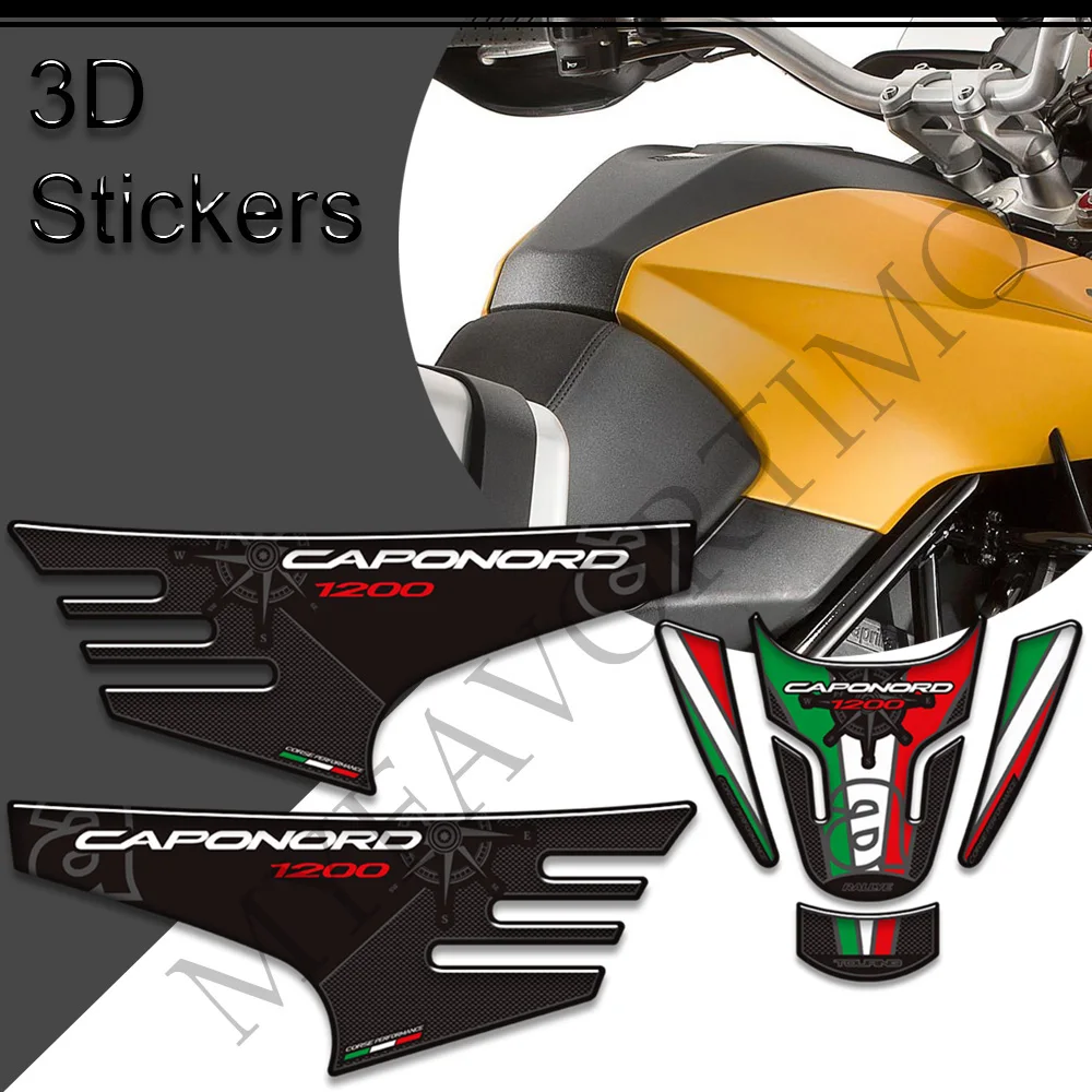 Motorcycle Tank Pad Grips Kit Knee Stickers Decals Protector Protection For Aprilia Caponord 1200 Rally