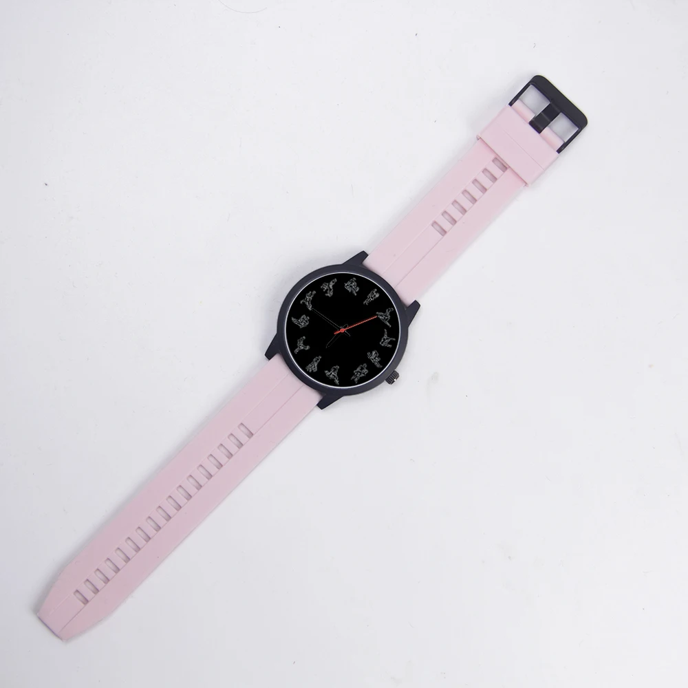 Rose Gold Men's Watch with Black and Silver Watchband - Personalized Gift Edition