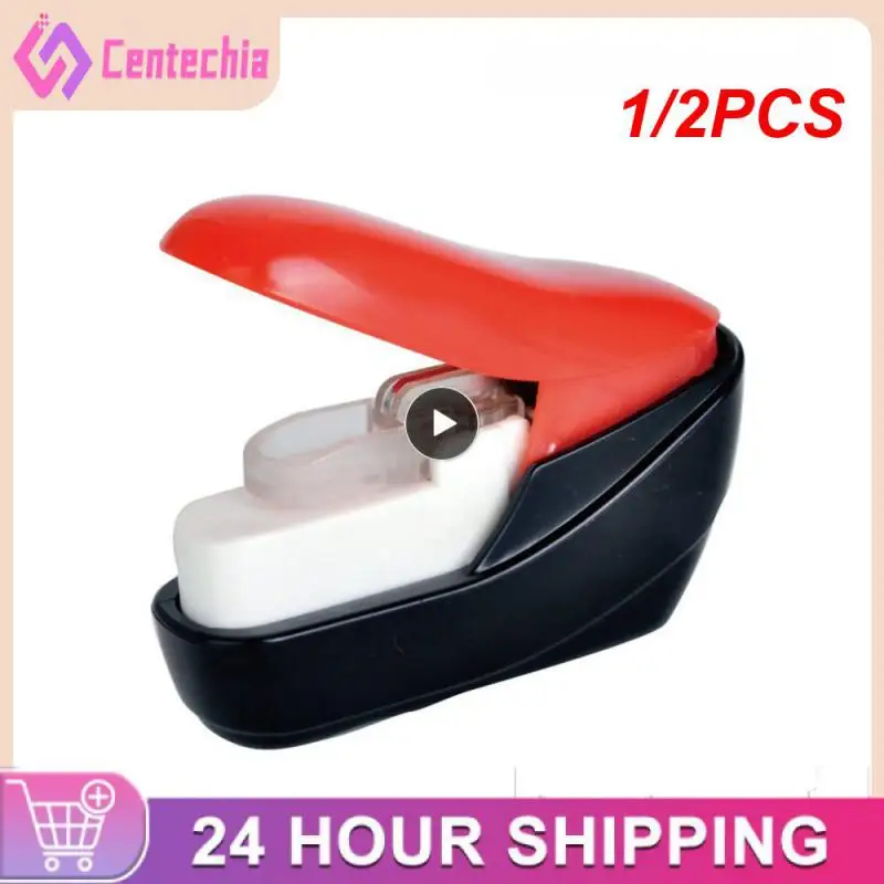 

1/2PCS No Nails No Staples Stapling Machine Mini Cute Book Stapleless Stapler Paper Stapling Stapler Without Staple Stapler Free